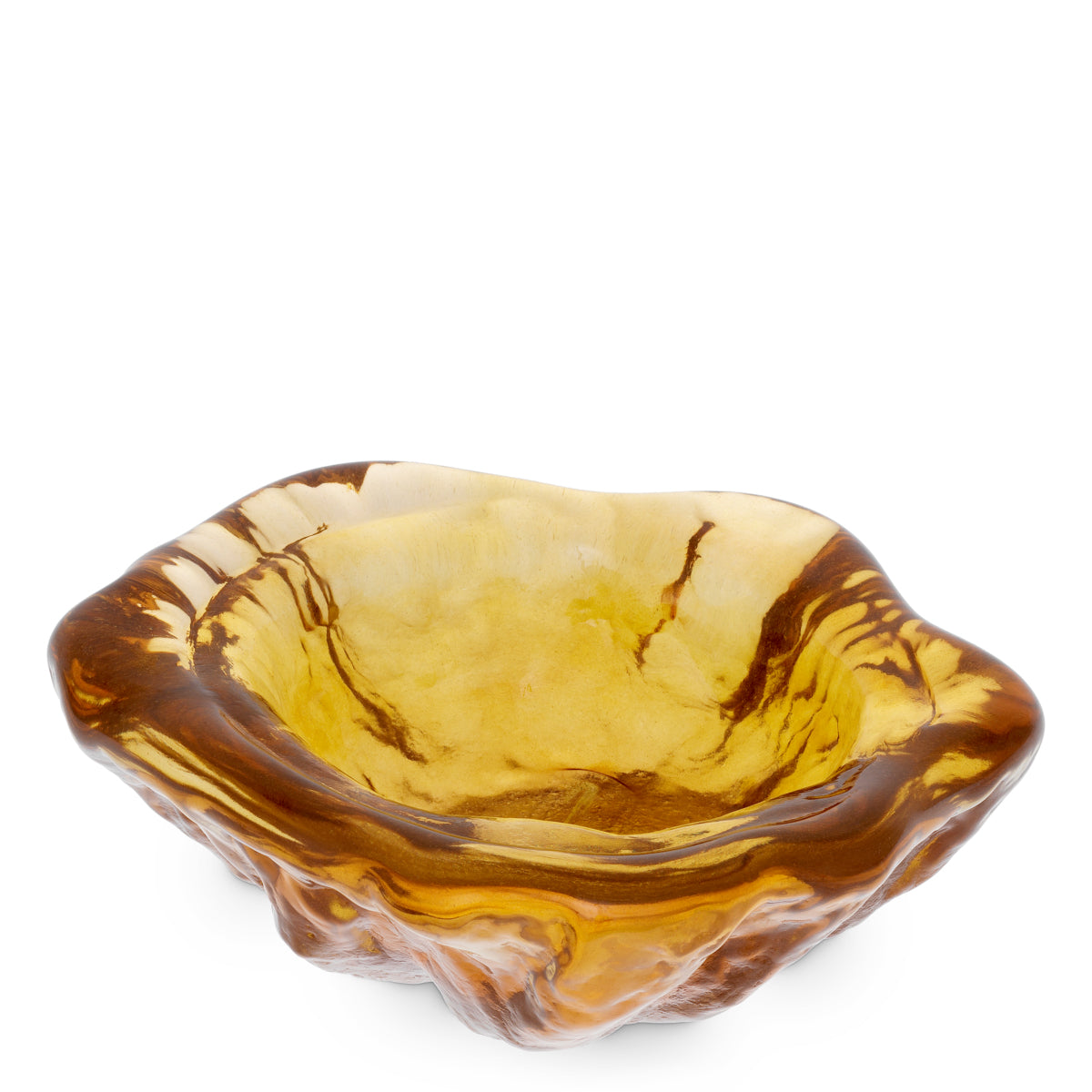 Warm Brown Glass Bowl Courtier | Cabothousefurniture.com
