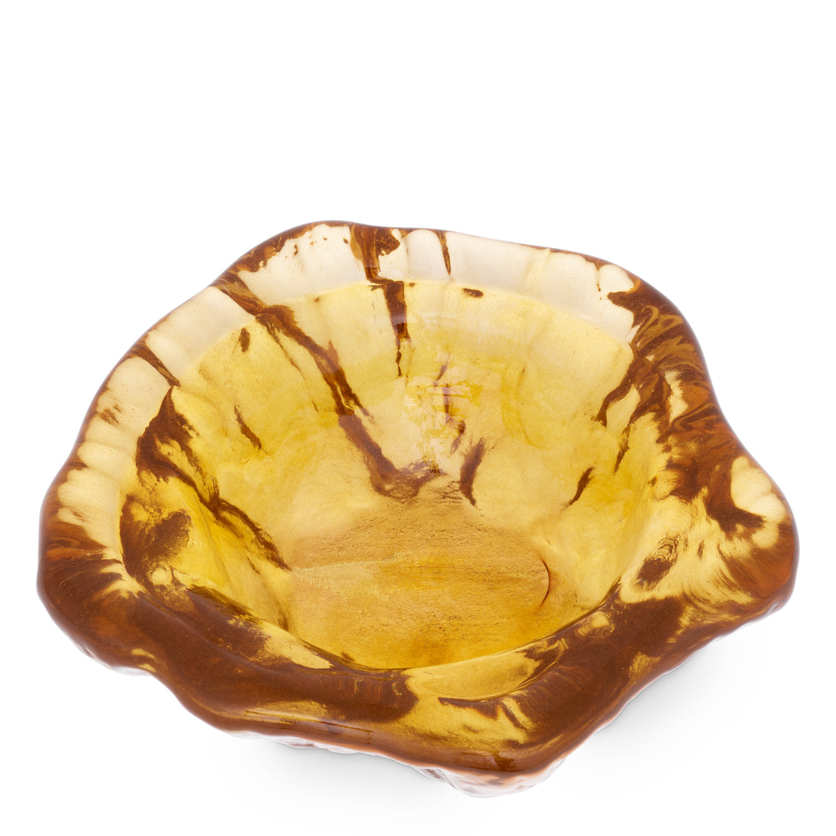 Warm Brown Glass Bowl Courtier | Cabothousefurniture.com