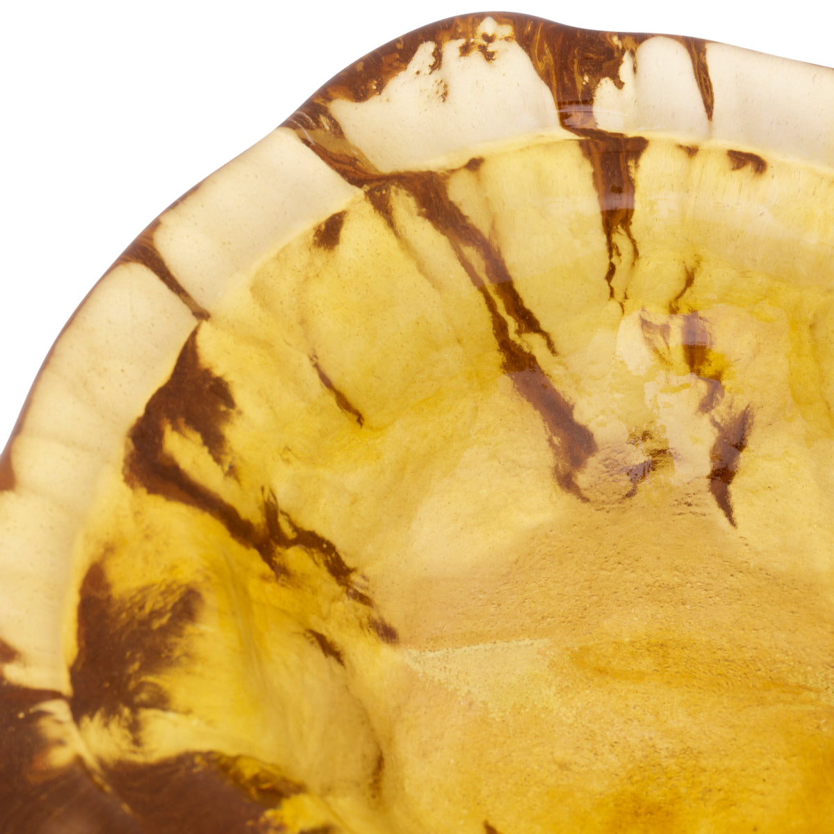 Warm Brown Glass Bowl Courtier