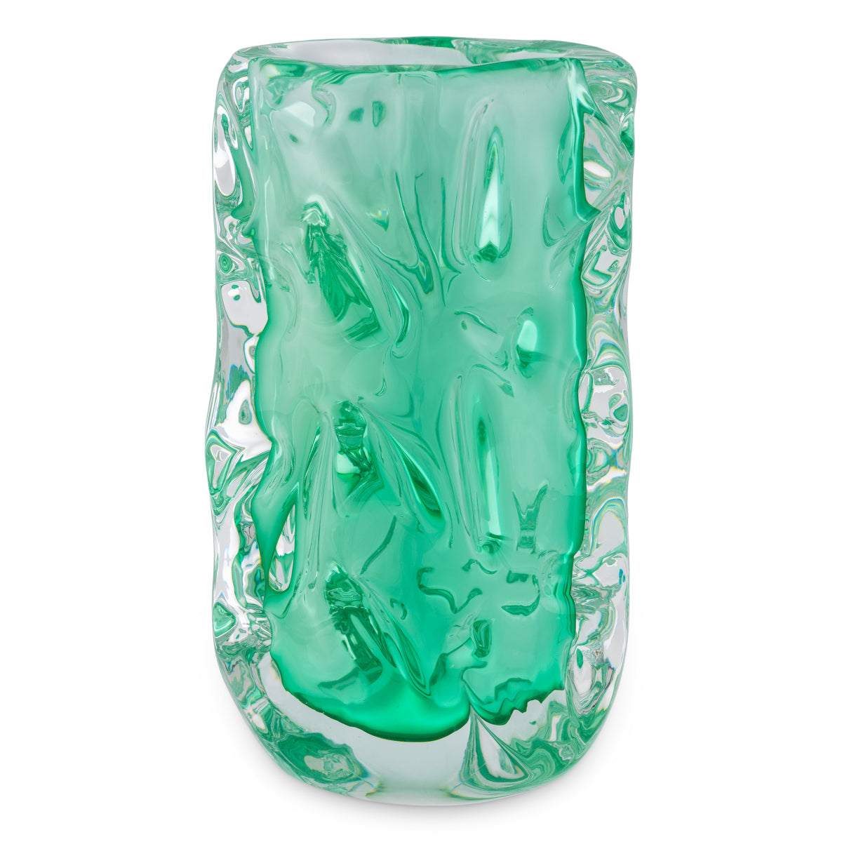 Green Hand-blown Glass Vase Avoir | Cabothousefurniture.com