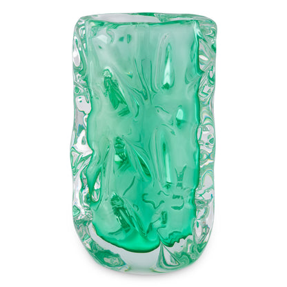 Green Hand-blown Glass Vase Avoir | Cabothousefurniture.com
