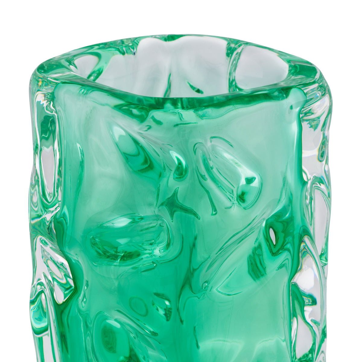 Green Hand-blown Glass Vase Avoir | Cabothousefurniture.com