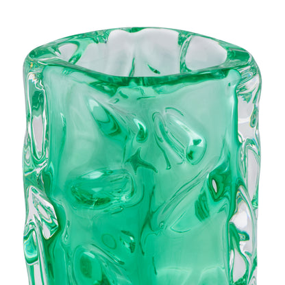 Green Hand-blown Glass Vase Avoir | Cabothousefurniture.com