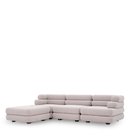 Light Gray Outdoor Modular Sofa Malaga