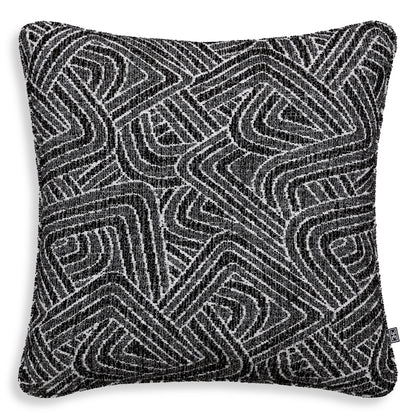 Black Geometric Pattern Cushion Camari