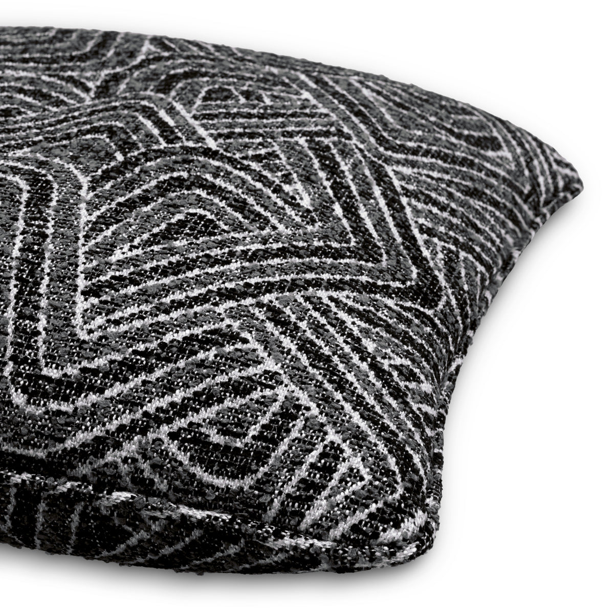 Black Geometric Pattern Cushion Camari
