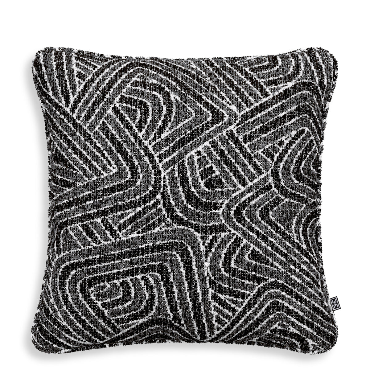 Black Geometric Pattern Cushion Camari