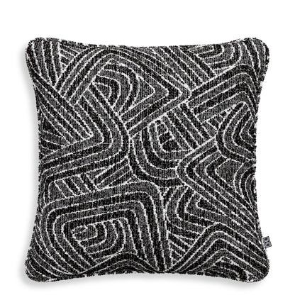 Black Geometric Pattern Cushion Camari