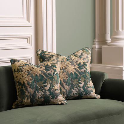 Square Green Cushion Marston