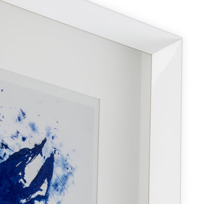 White Framed Print Hommage by Yves Klein