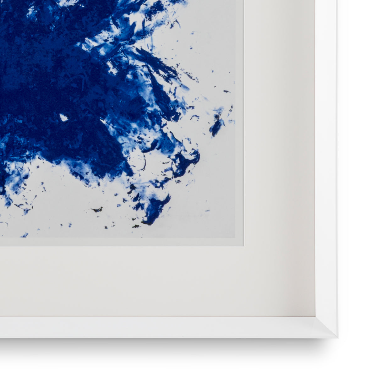 White Framed Print Hommage by Yves Klein