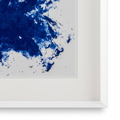 White Framed Print Hommage by Yves Klein