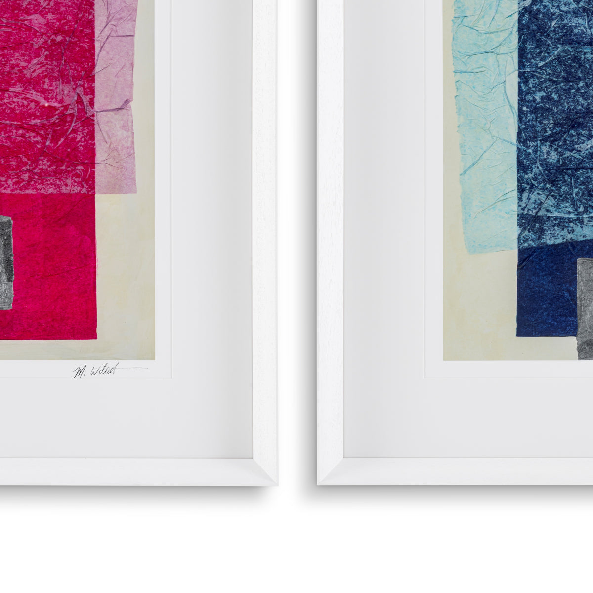 Multi-Colored Geometric Prints (2) Paper Colorfields