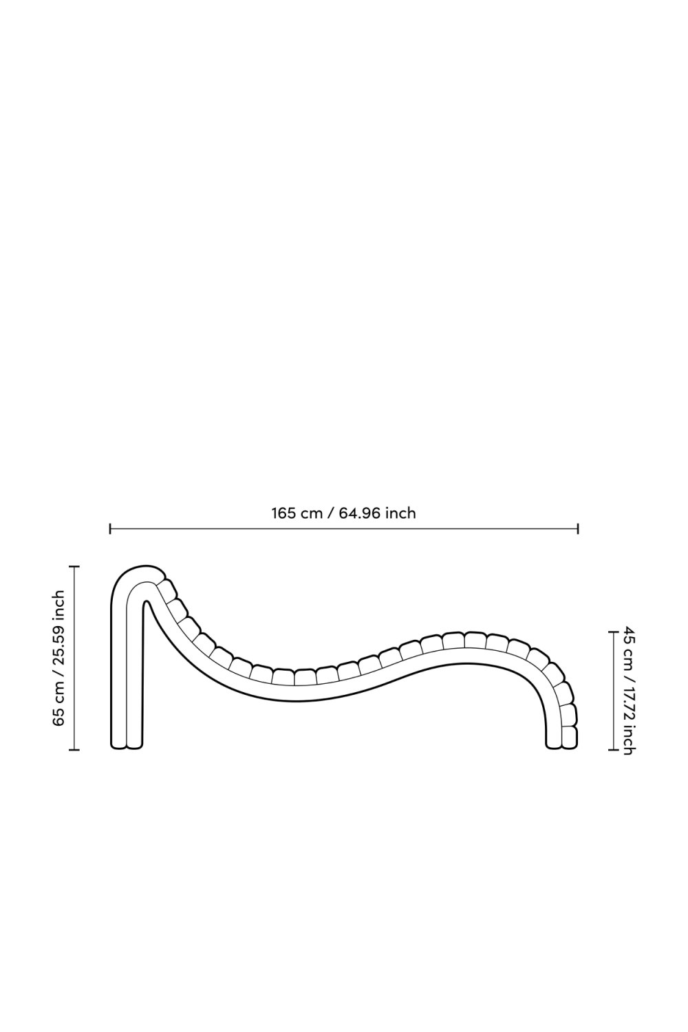 Gray Bouclé Chaise Longue Pioneer | Cabothousefurniture.com