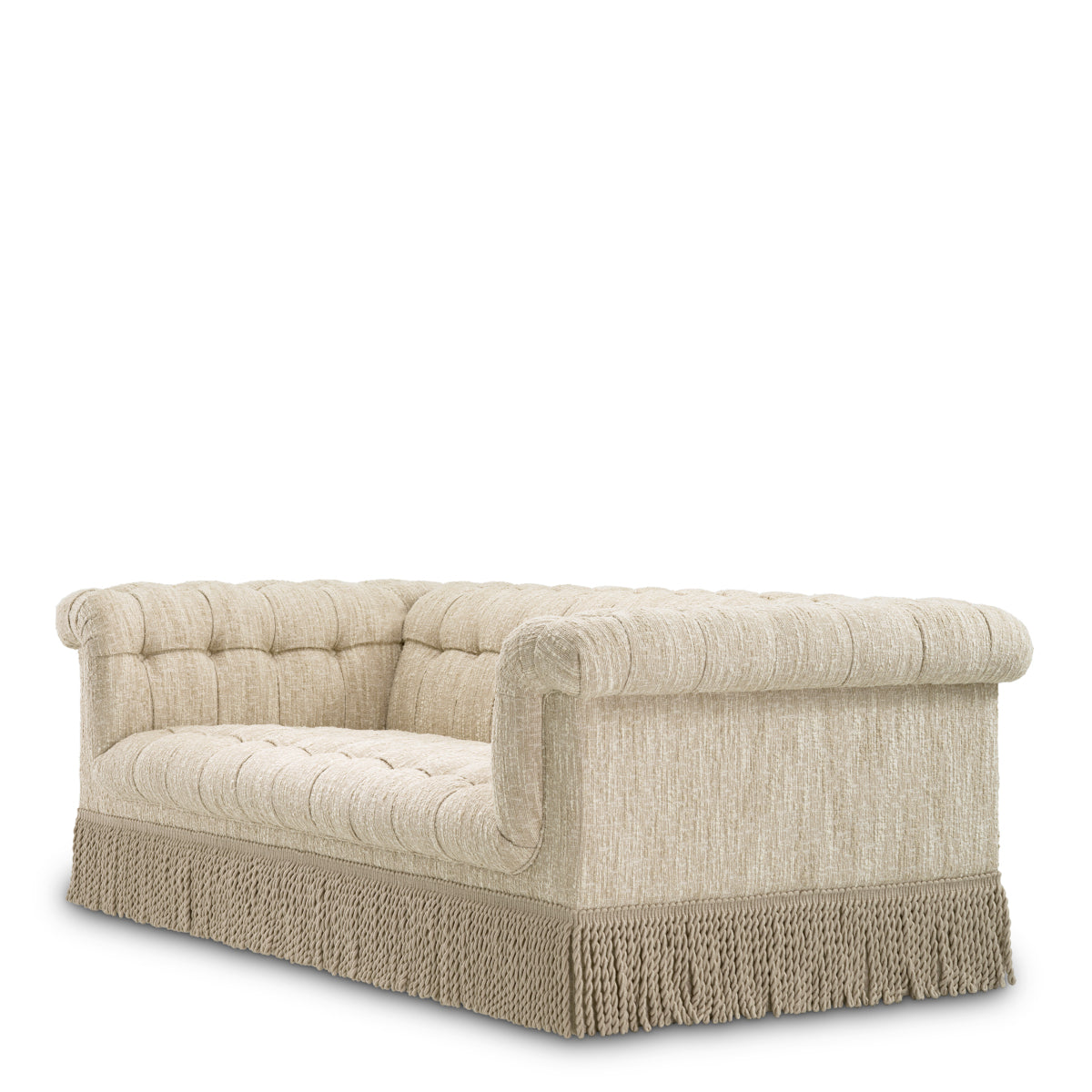 Boucle Tufted Fringe Sofa Dorantes