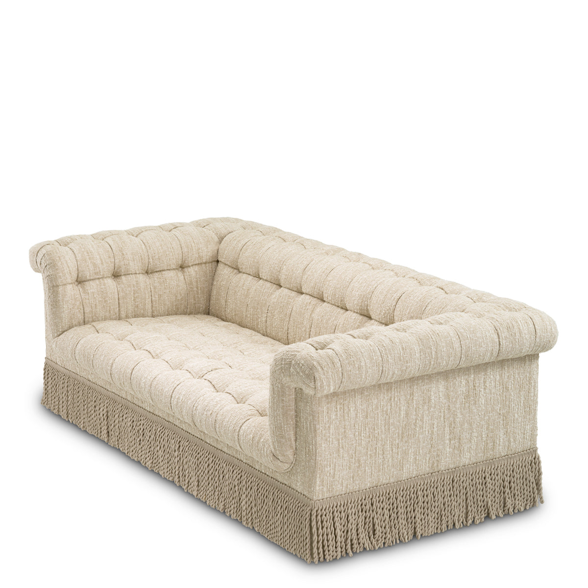 Boucle Tufted Fringe Sofa Dorantes