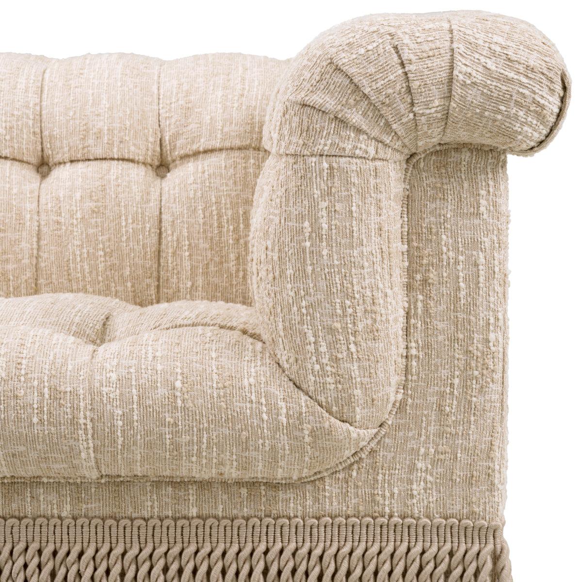 Boucle Tufted Fringe Sofa Dorantes