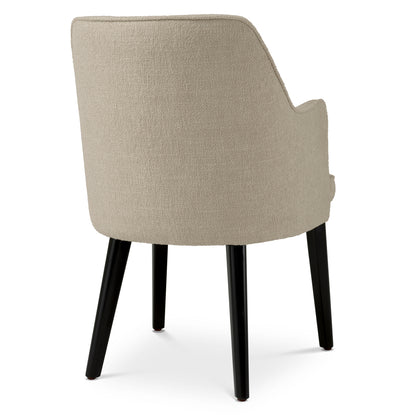 Ecru Fabric Dining Chair Lavinia | Cabothousefurniture.com