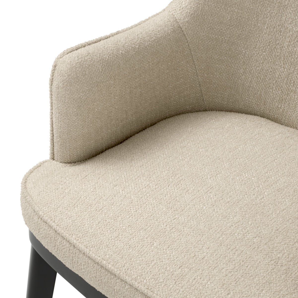 Ecru Fabric Dining Chair Lavinia | Cabothousefurniture.com