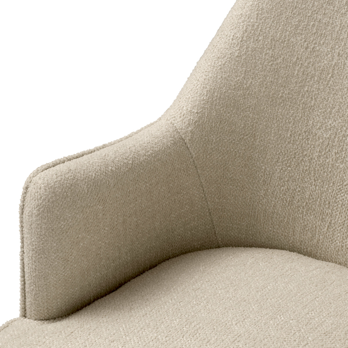 Ecru Fabric Dining Chair Lavinia | Cabothousefurniture.com