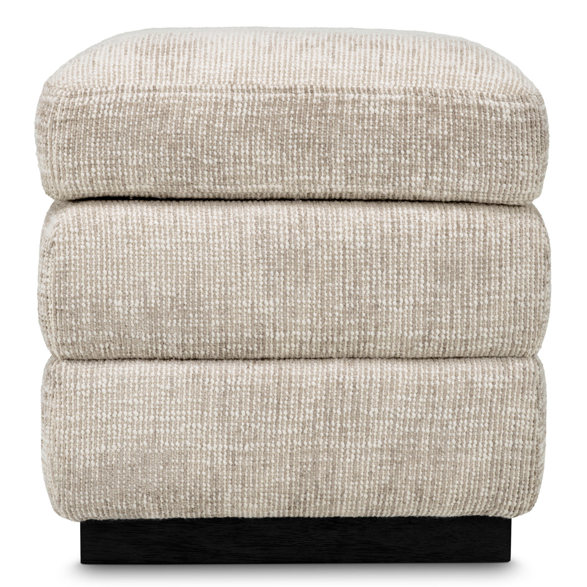 Beige Ebony Storage Stool Valmont | Cabothousefurniture.com