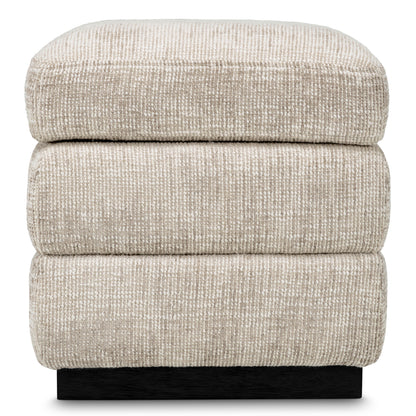 Beige Ebony Storage Stool Valmont | Cabothousefurniture.com