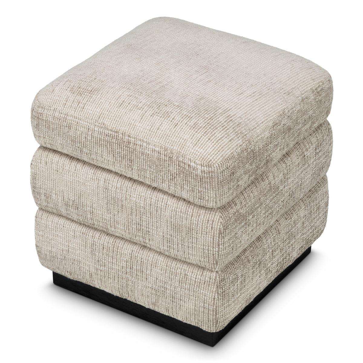 Beige Ebony Storage Stool Valmont | Cabothousefurniture.com