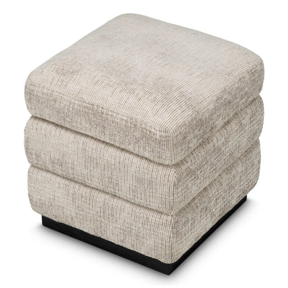 Beige Ebony Storage Stool Valmont | Cabothousefurniture.com