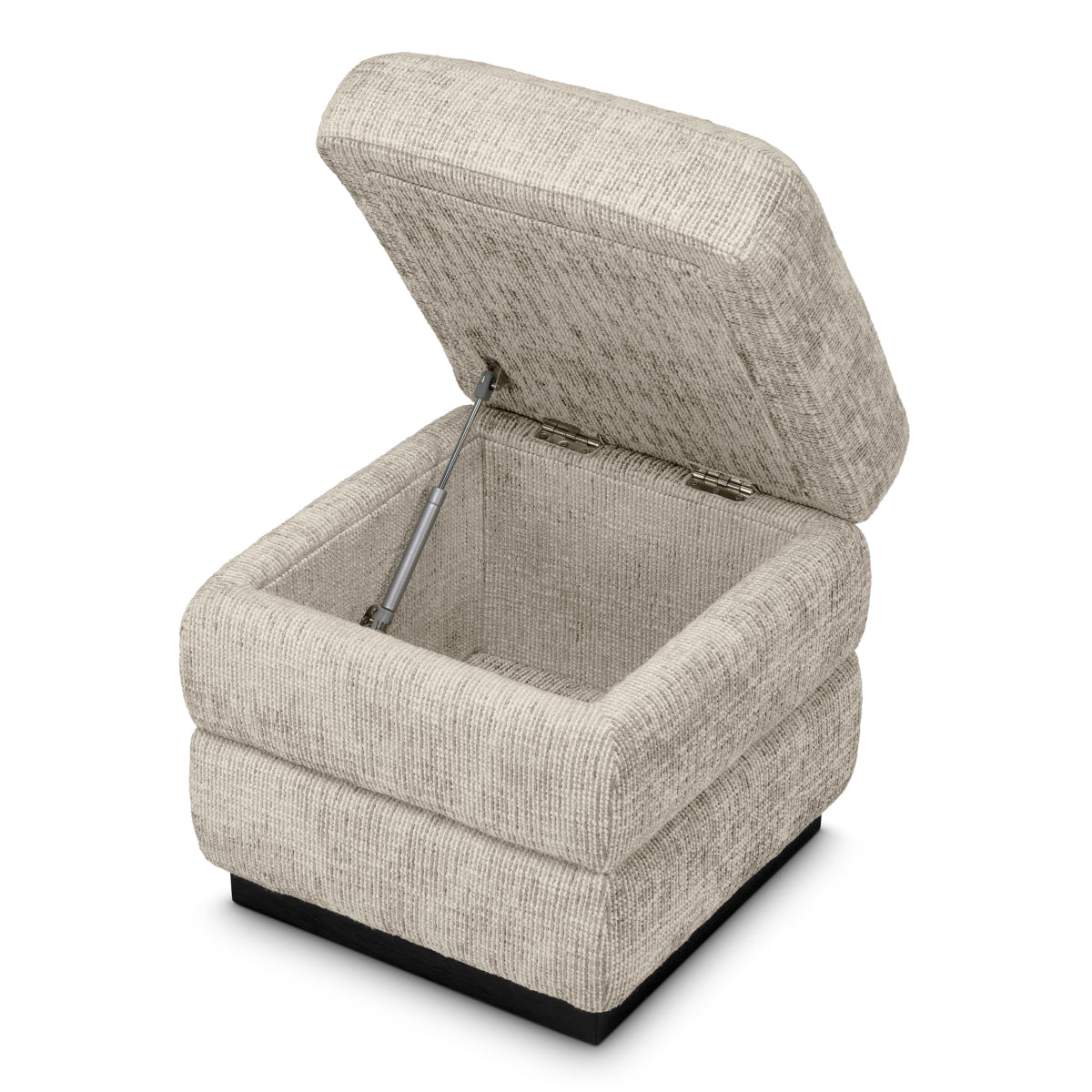 Beige Ebony Storage Stool Valmont | Cabothousefurniture.com