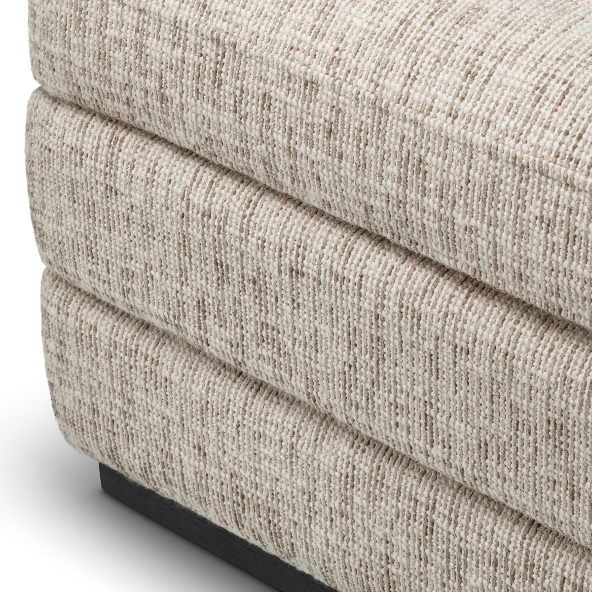 Beige Ebony Storage Stool Valmont | Cabothousefurniture.com