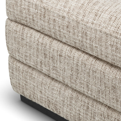 Beige Ebony Storage Stool Valmont | Cabothousefurniture.com