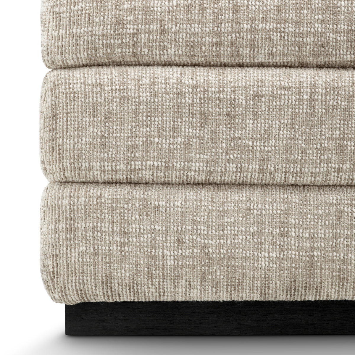 Beige Ebony Storage Stool Valmont | Cabothousefurniture.com