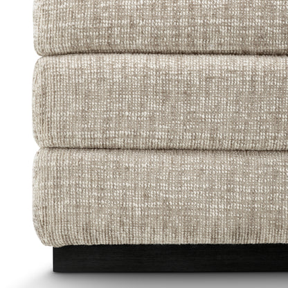 Beige Ebony Storage Stool Valmont | Cabothousefurniture.com