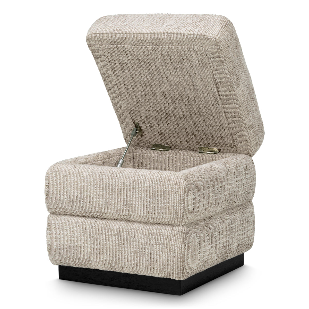 Beige Ebony Storage Stool Valmont | Cabothousefurniture.com