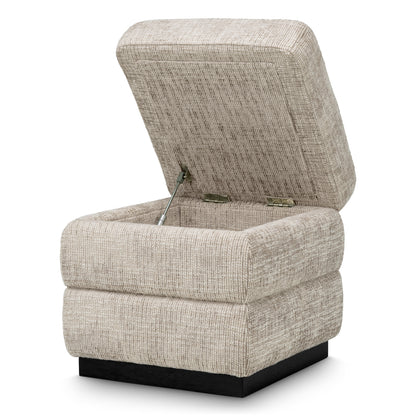 Beige Ebony Storage Stool Valmont | Cabothousefurniture.com