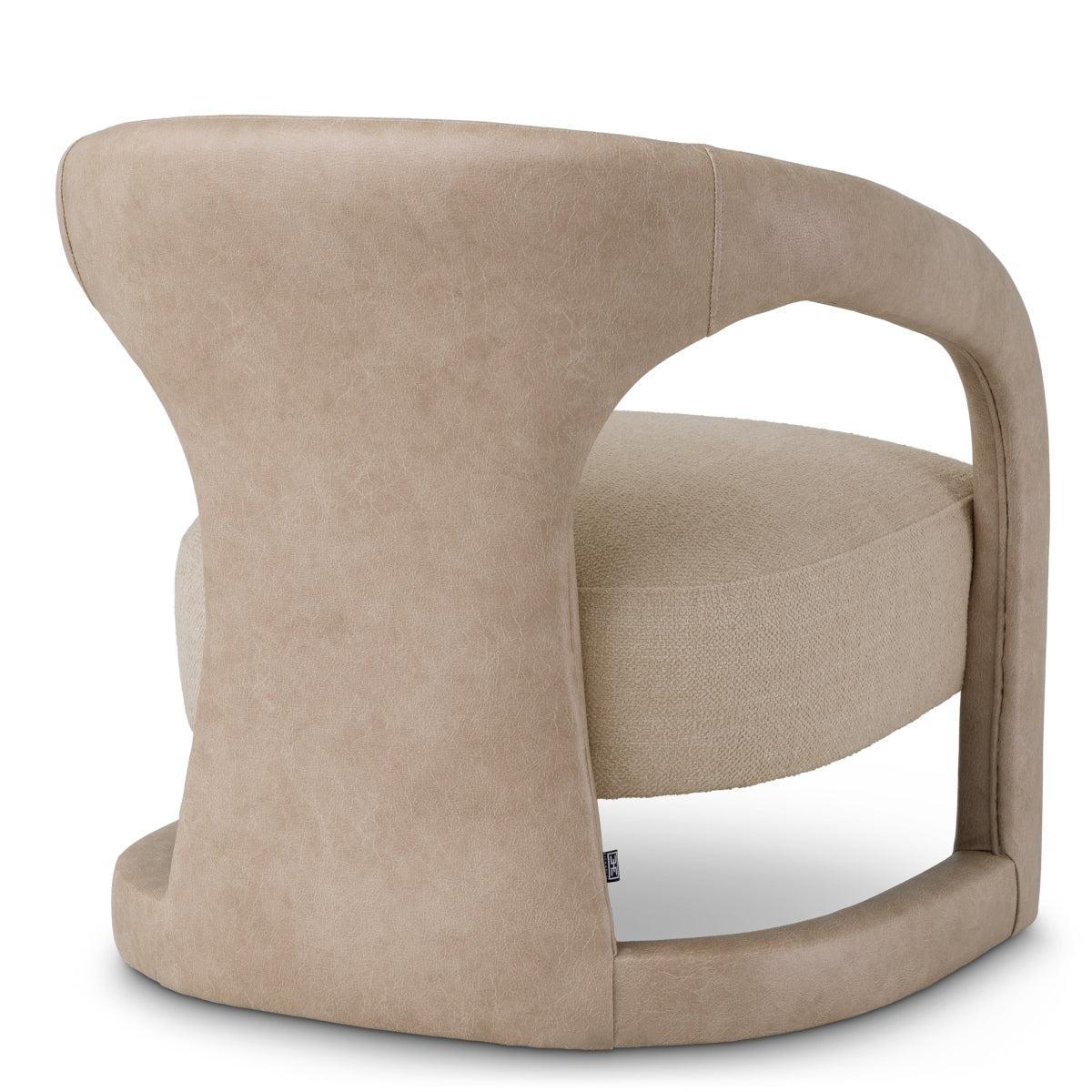 Beige Leather-Look Chair Voletta | Cabothousefurniture.com