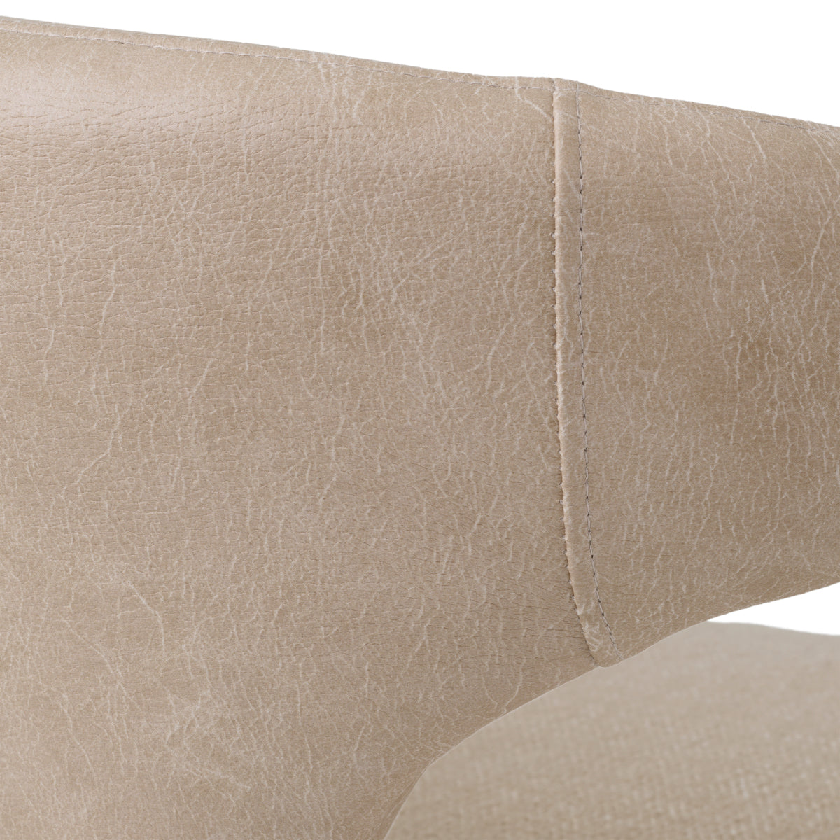 Beige Leather-Look Chair Voletta | Cabothousefurniture.com