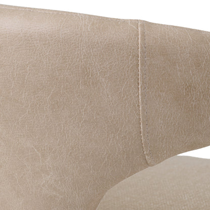 Beige Leather-Look Chair Voletta | Cabothousefurniture.com