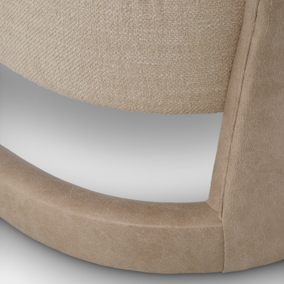 Beige Leather-Look Chair Voletta | Cabothousefurniture.com