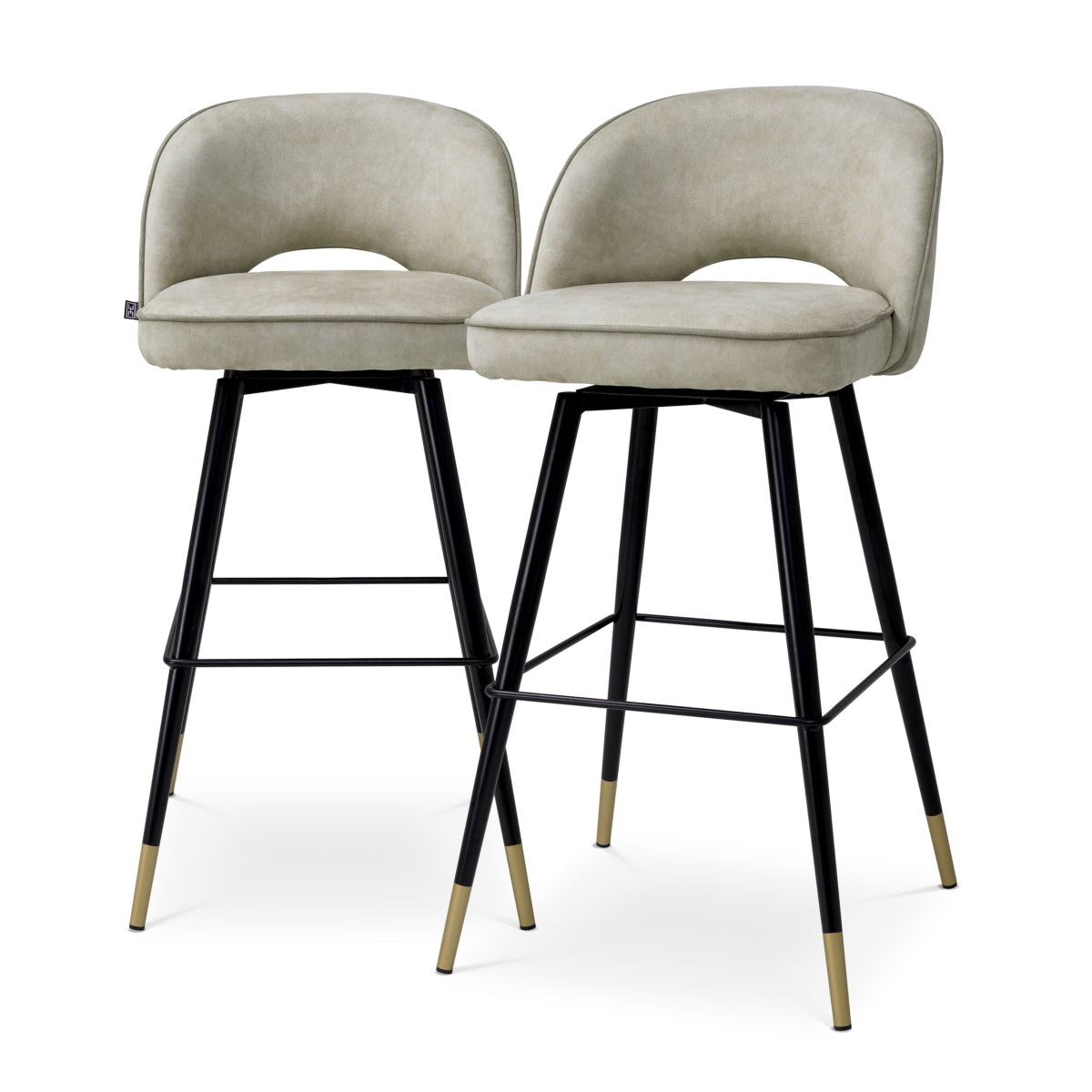 Black-Legged Bar Stools (2) Cliff | Cabothousefurniture.com