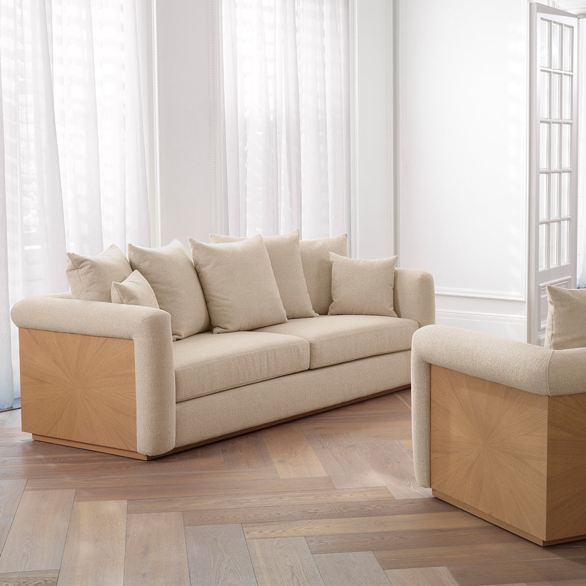 Natural Upholstered Sofa Amadeo | Cabothousefurniture.com