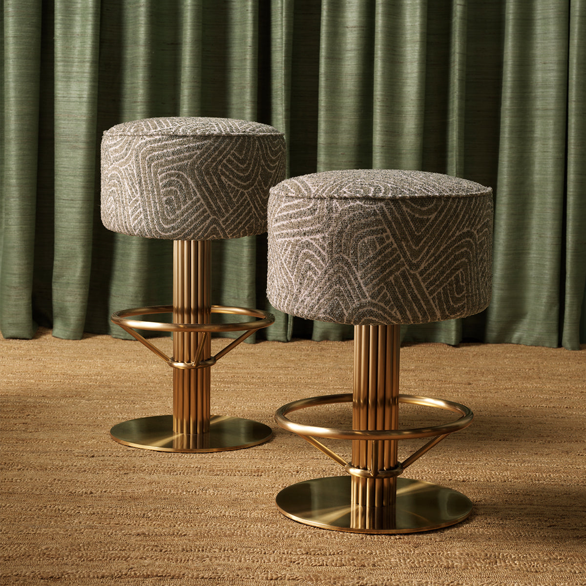 Fabric Swivel Counter Stool Carleton | Cabotfurniture.com