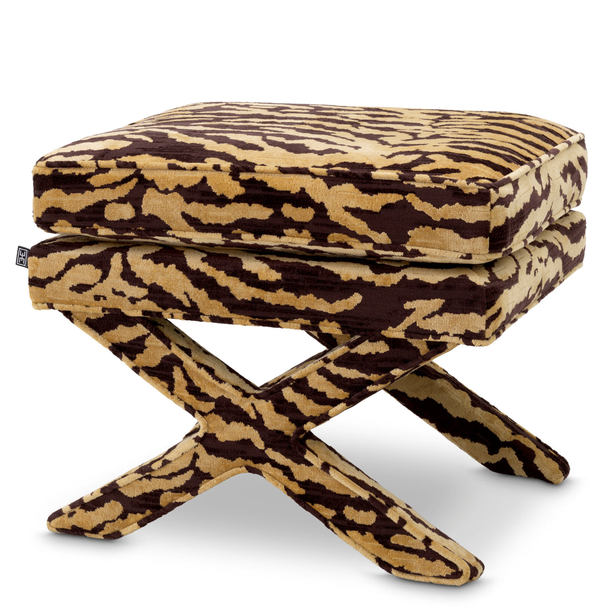 Upholstered Printed Stool Cordoba | Cabotfurniture.com