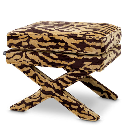 Upholstered Printed Stool Cordoba | Cabotfurniture.com