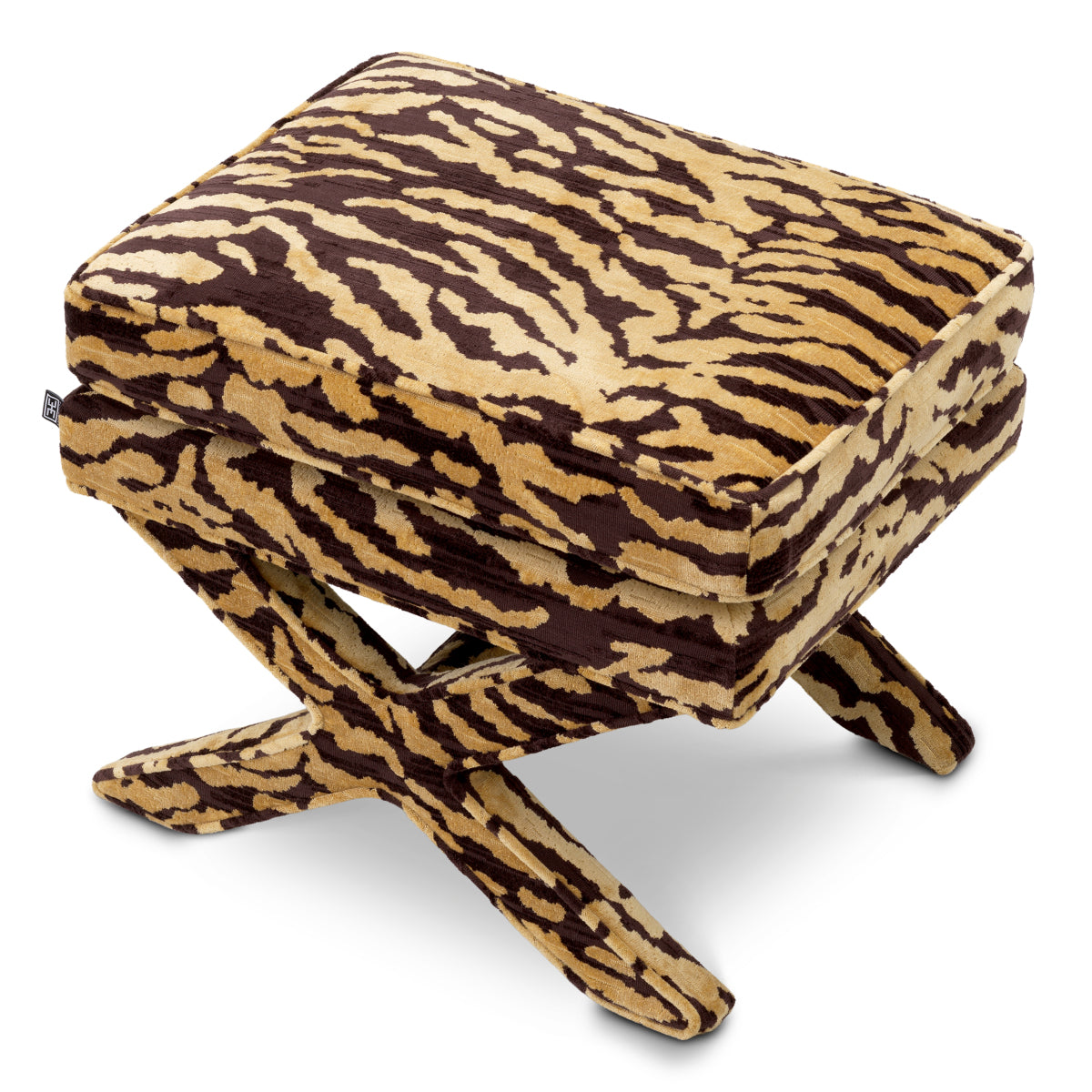 Upholstered Printed Stool Cordoba | Cabotfurniture.com