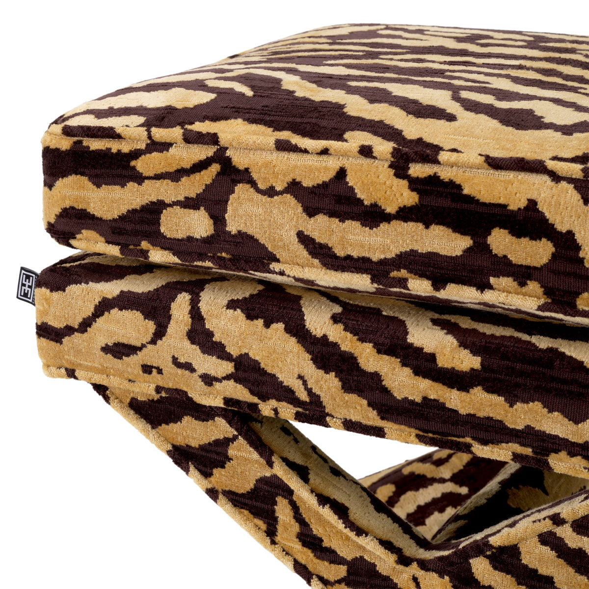 Upholstered Printed Stool Cordoba | Cabotfurniture.com