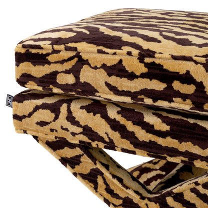 Upholstered Printed Stool Cordoba | Cabotfurniture.com