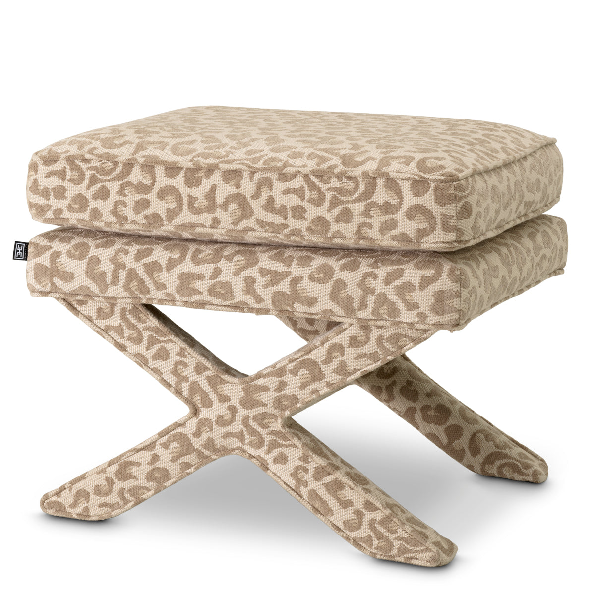 Upholstered Printed Stool Cordoba | Cabotfurniture.com