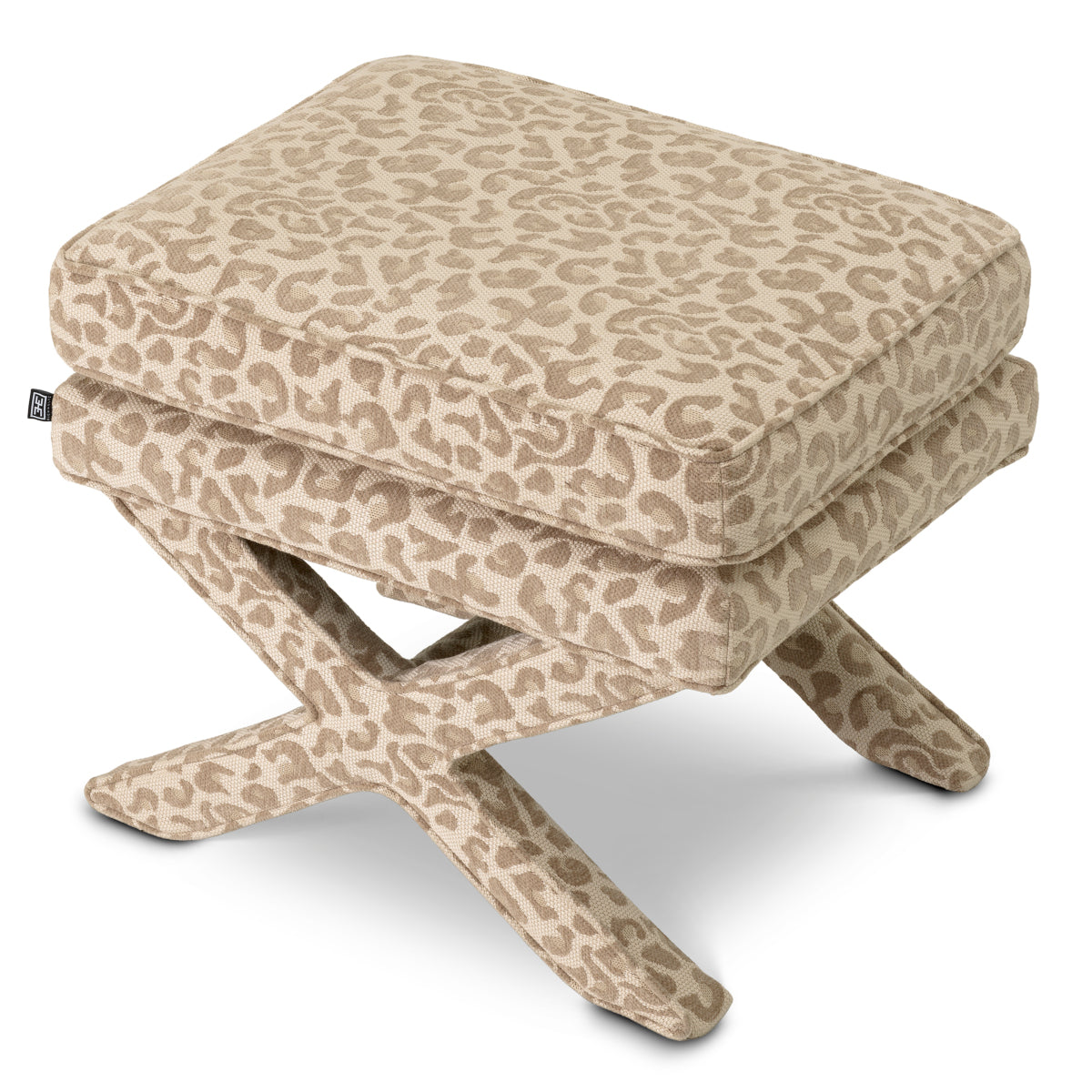 Upholstered Printed Stool Cordoba | Cabotfurniture.com