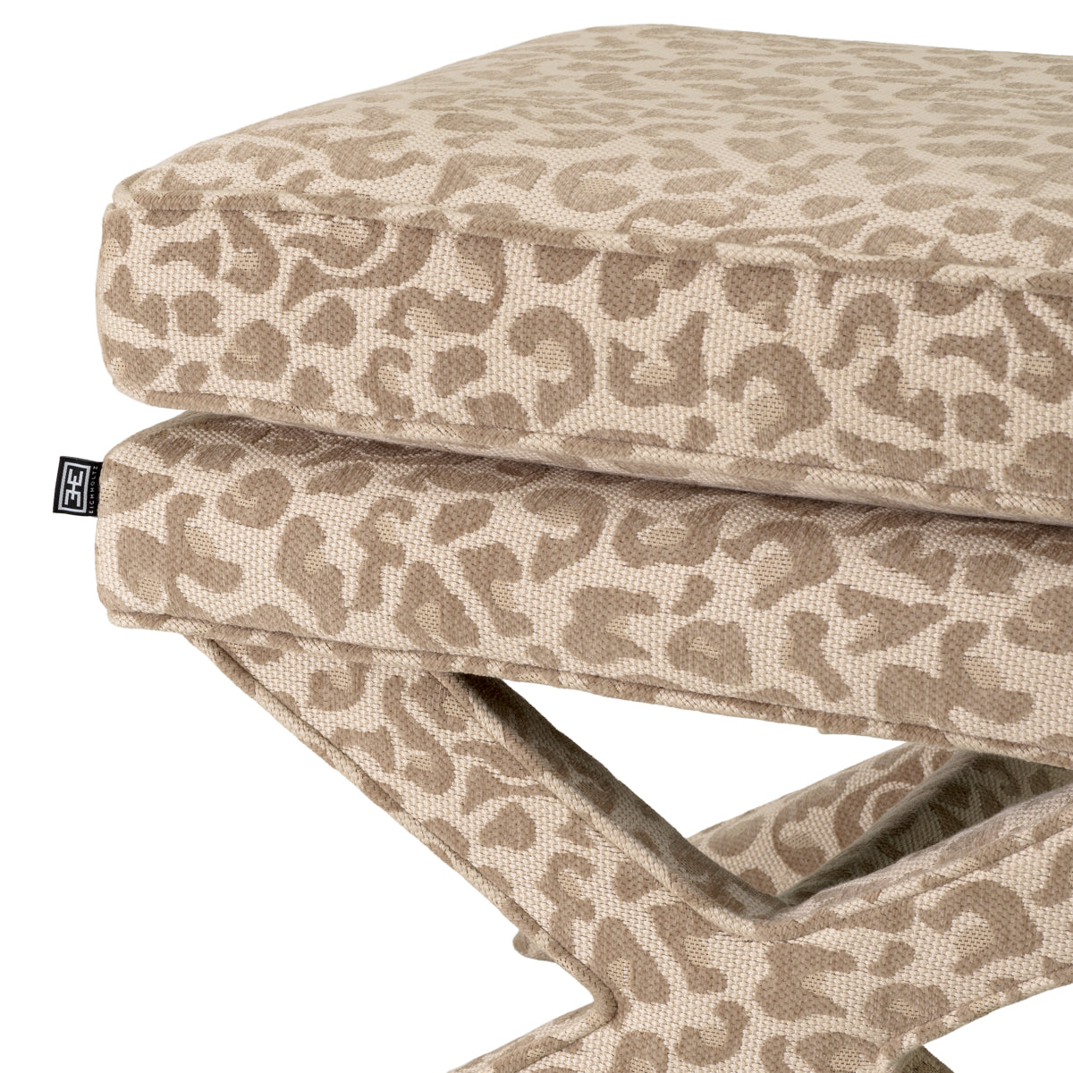 Upholstered Printed Stool Cordoba | Cabotfurniture.com